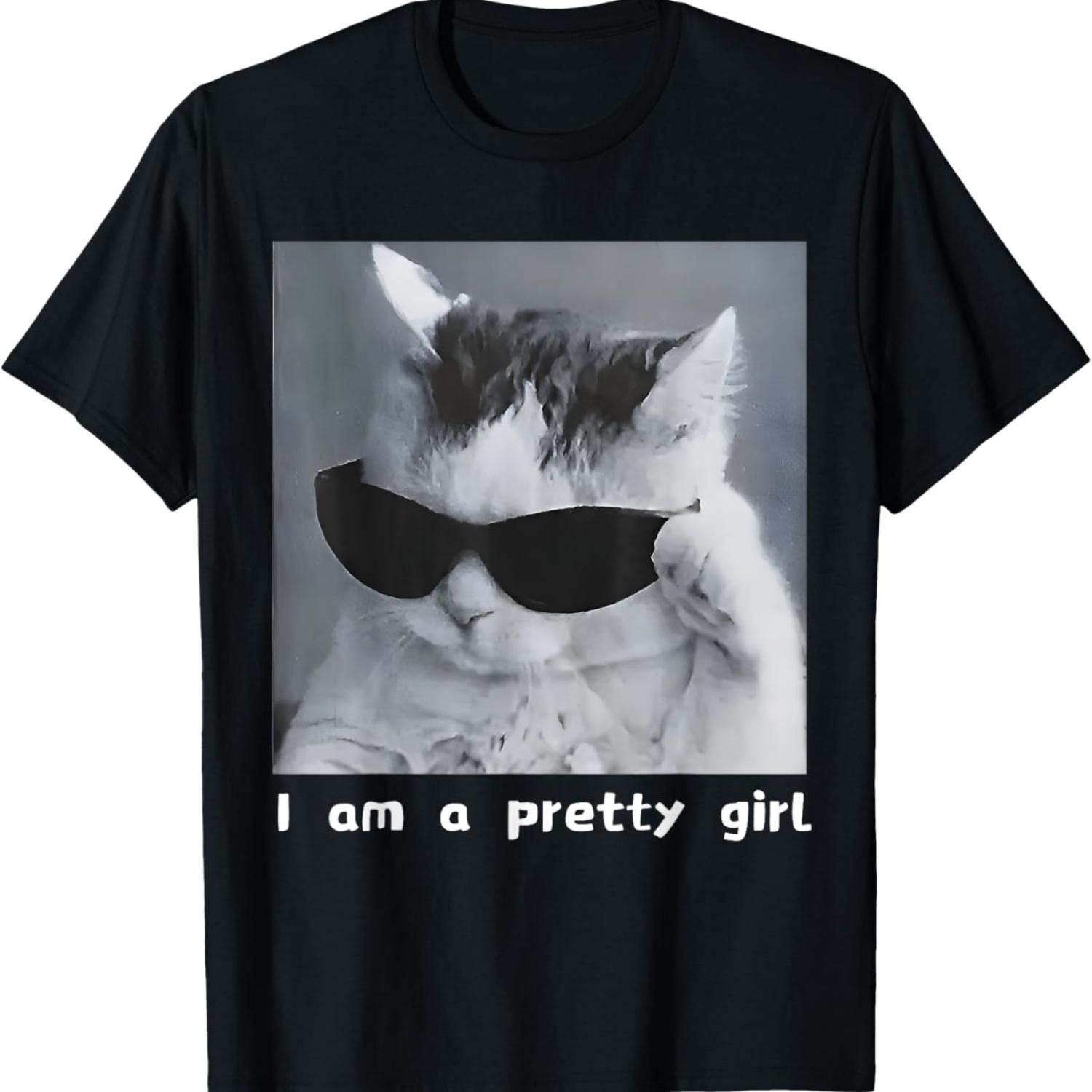 Cat Meme I m A Pretty Girl Kitten Cute Cat Meme Cat Lover T-Shirt S чёрный