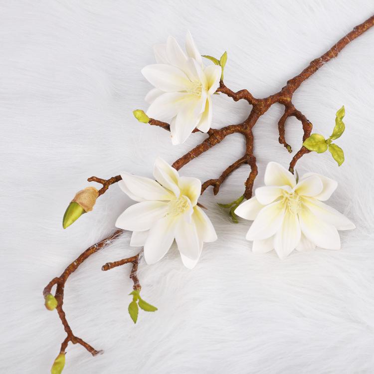 1PCS Chinese Simple Fake Flower Decoration, High Simulation Gradient Perfume, Lotus Magnolia Flower ornament