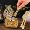 1Pcs Olden Gold Incense Tongs Carved Pattern Incense Tongs Incense Starter Tool Carbon Tweezers Tea Room Clamp Accessories