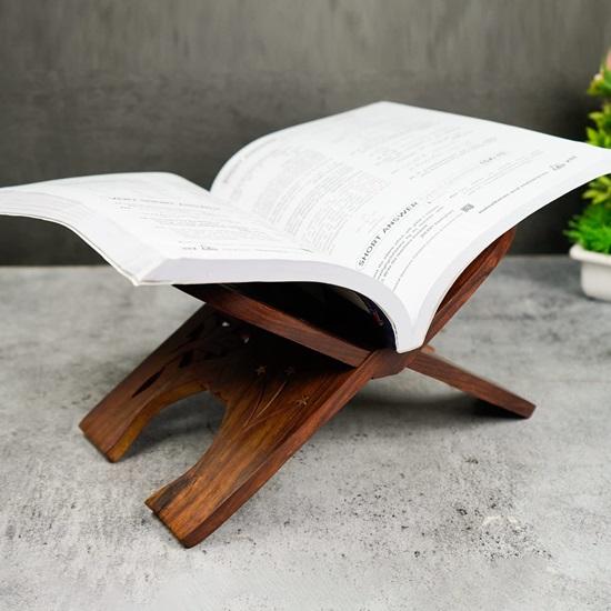 Support de support de livre sacré religieux Rehal en bois de qualité supérieure
