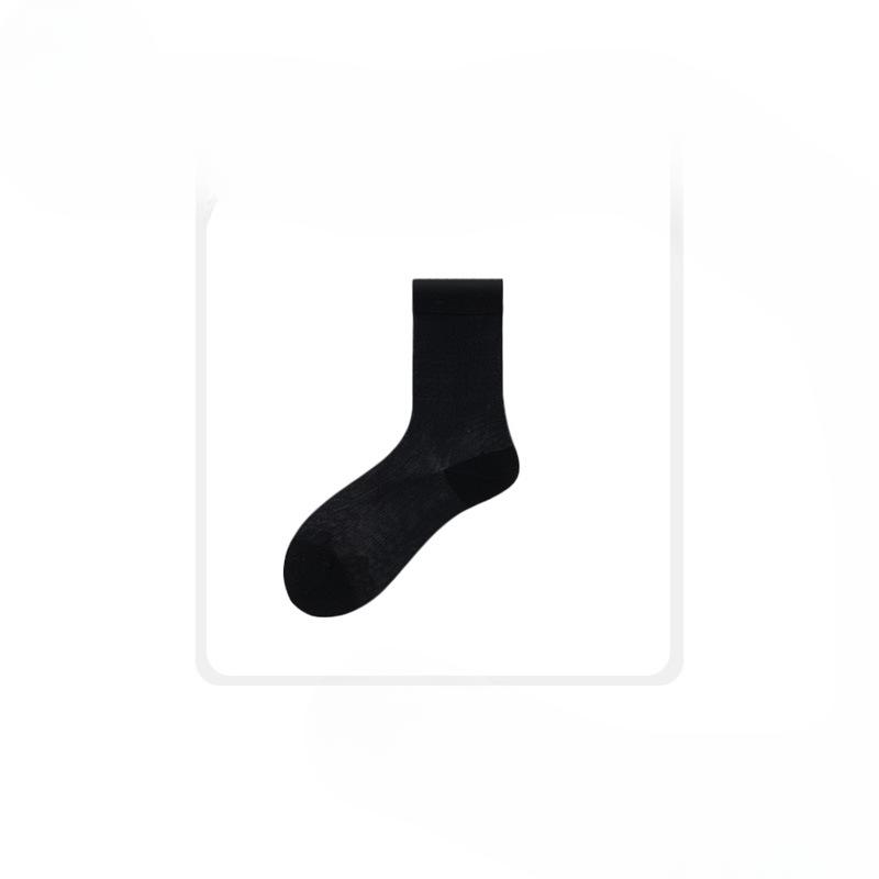 Female Spring and Summer New Ultra Thin Ice Feel Breathable Cool In The Tube Stack Socks