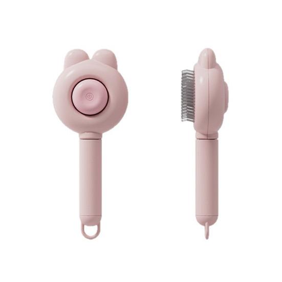Cat Hair Brush Self Cleaning Dog Slicker Brush for Grooming And Shedding Cute Pet Hair Remover Tool with Release Button for Cats Dogs Rabbits