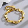 Wristband Jewelry Gold Chain Bracelet Stainless Steel Stainless Steel Hand Chain  Gifts