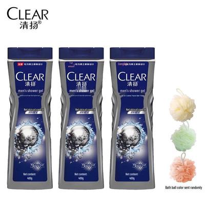 Clear Men Deep Cleanse Gel Douche Rafraîchissant 400g x Pack de 3
