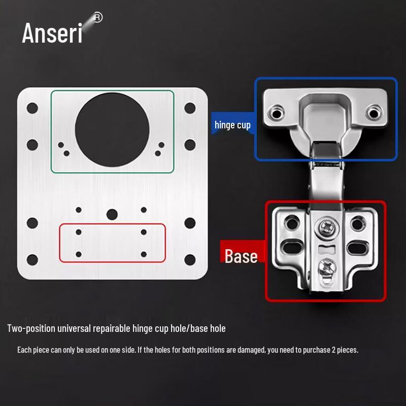 Stainless Steel Cabinet Hinge Repair Plate