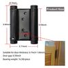 ABMH-3Inch Double Action Spring Hinges, Self Closing Door Hinges For Saloon Cafe Pub Swinging Doors, Including Pins 4-Pack