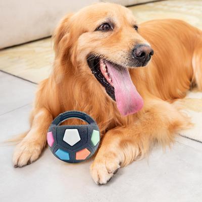Tough Ball Toys For Puppy Dogs, Interactive Round Squeaky Toys | Dog Chewing Ball, Pet Training Supplies For Aggressive Chewers