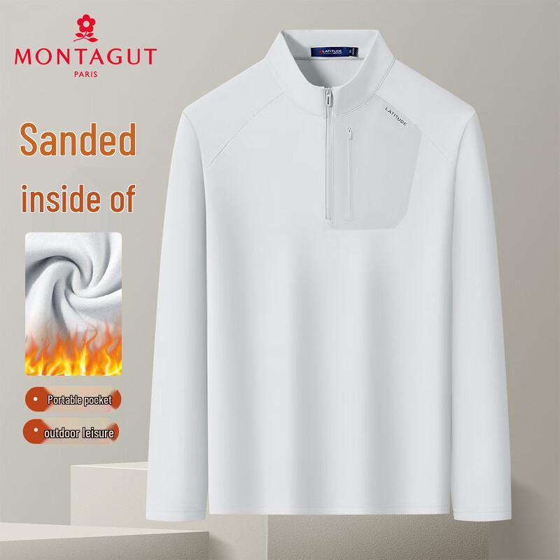 MONTAGUT Men s Brushed Long-Sleeve Casual T-Shirt 50