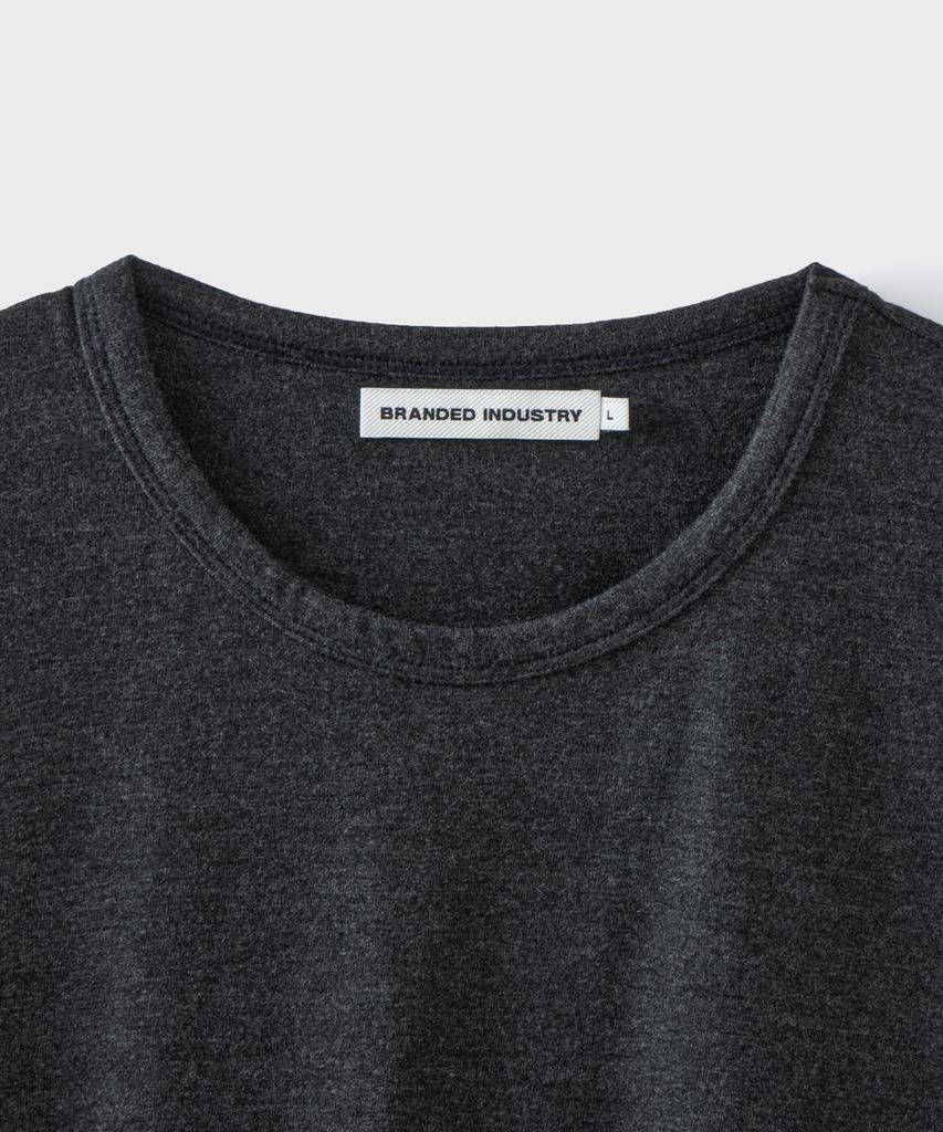 Beulaendideu Soft Slub Crop T-Shirt [Charcoal]