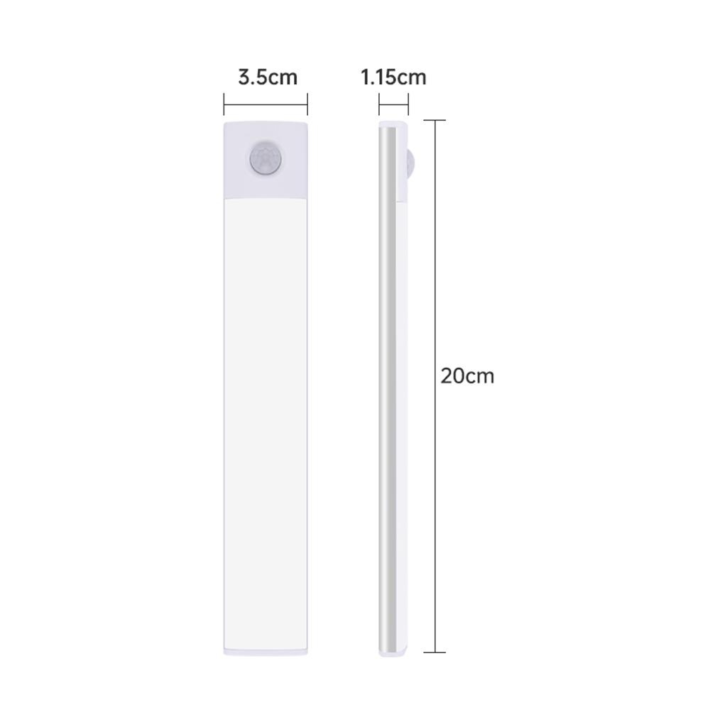 Ultra Thin LED Motion Sensor Cabinet Light USB Rechargeable 3 Magnetic Night Lamp for Kitchen Wardrobe