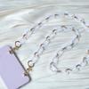 New Phone Chain Accessory Detachable Parts Amber Crossbody Resin Cute Strap Phone Case Chains Acrylic Shoulder Lanyard Hanging Chain