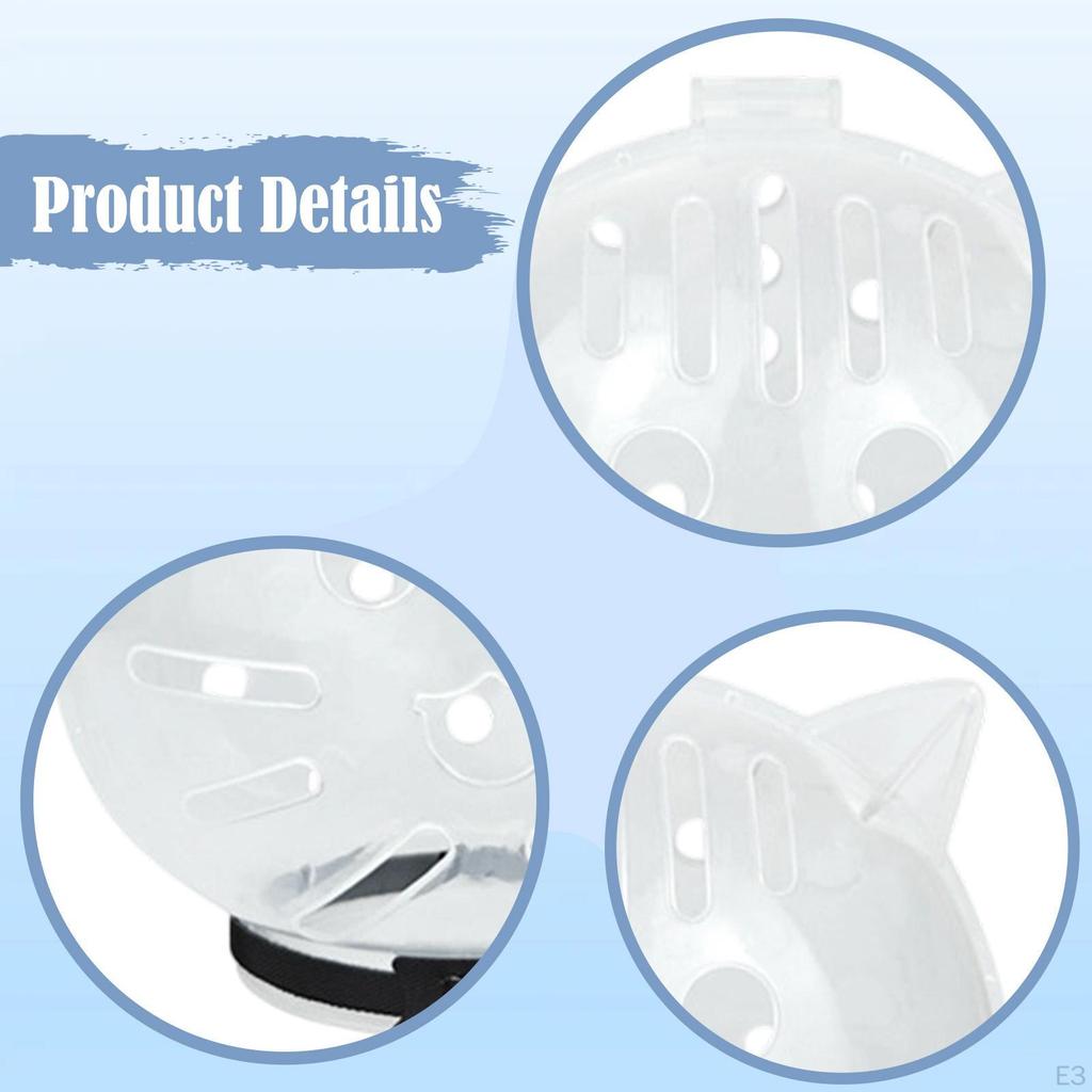 Katzenmaulkorb Ball für Aggressive Anti-Leck-Helm Transparentes Haustier-Mundschutz Pflege