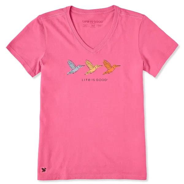 

Life is Good. Women s Three Crafty Hummingbird Short Sleeve Crusher Vee M