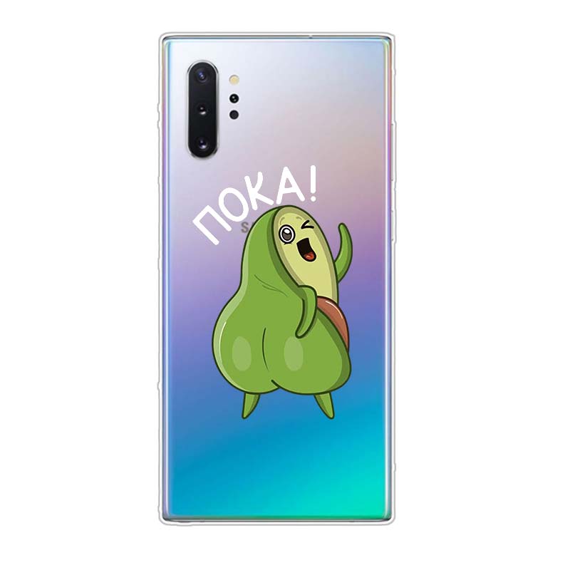 Cute Avocado Food For Samsung Galaxy Note 20 10 9 8 Plus Ultra Lite M31 M31S M10 M10S M20 M21 M30 Phone Case