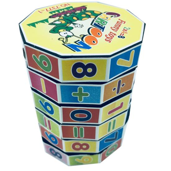 

Magic Colorful Cube Cylinder Puzzle Math Learning Early Educational Kids Toy