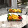 2 Tier Vegetable Bread Basket Detachable Vegetable Holder Organizer Snacks Storage Stand  Kitchen