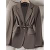 Premium Autumn/Winter Women's Elegant Textured Blazer - Formal High-End Jacket