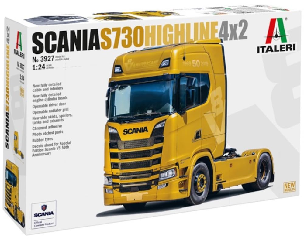 

PLATZ ITALERI Масштаб 1/24 Тягач Scania S730 Highline 4x2 Пластиковый набор модели IT3927