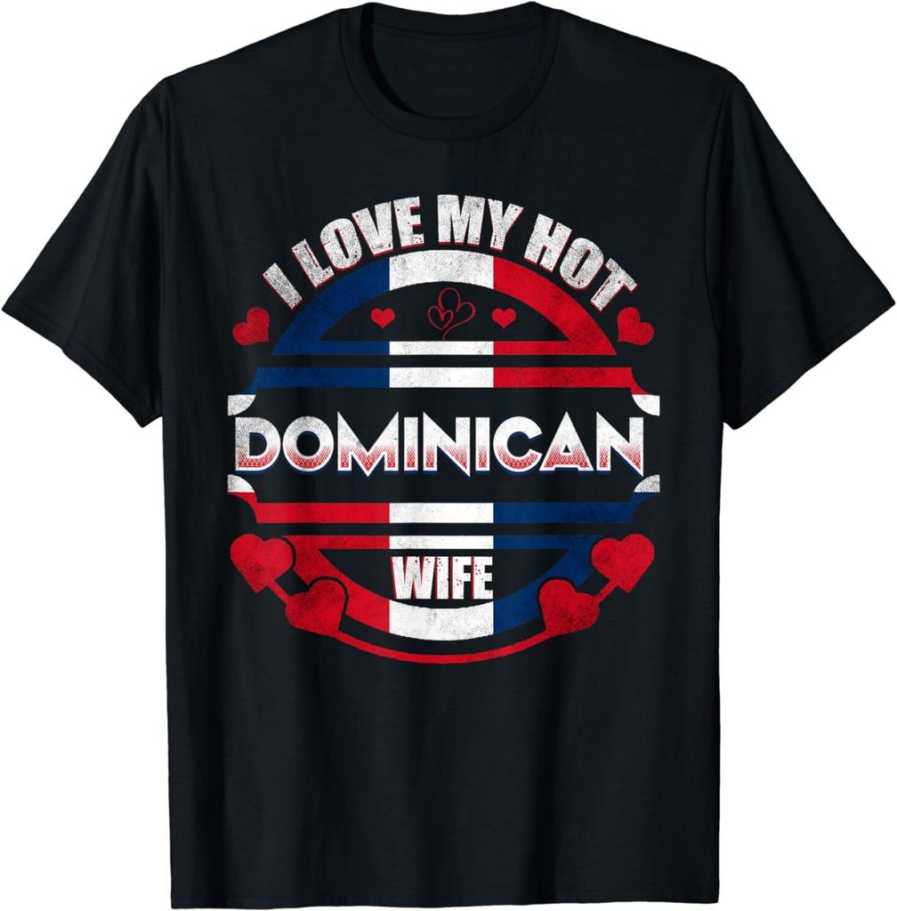 NEW LIMITED Mens I Love My Hot Dominican Wife Dominican Republic T-Shirt S-3XL