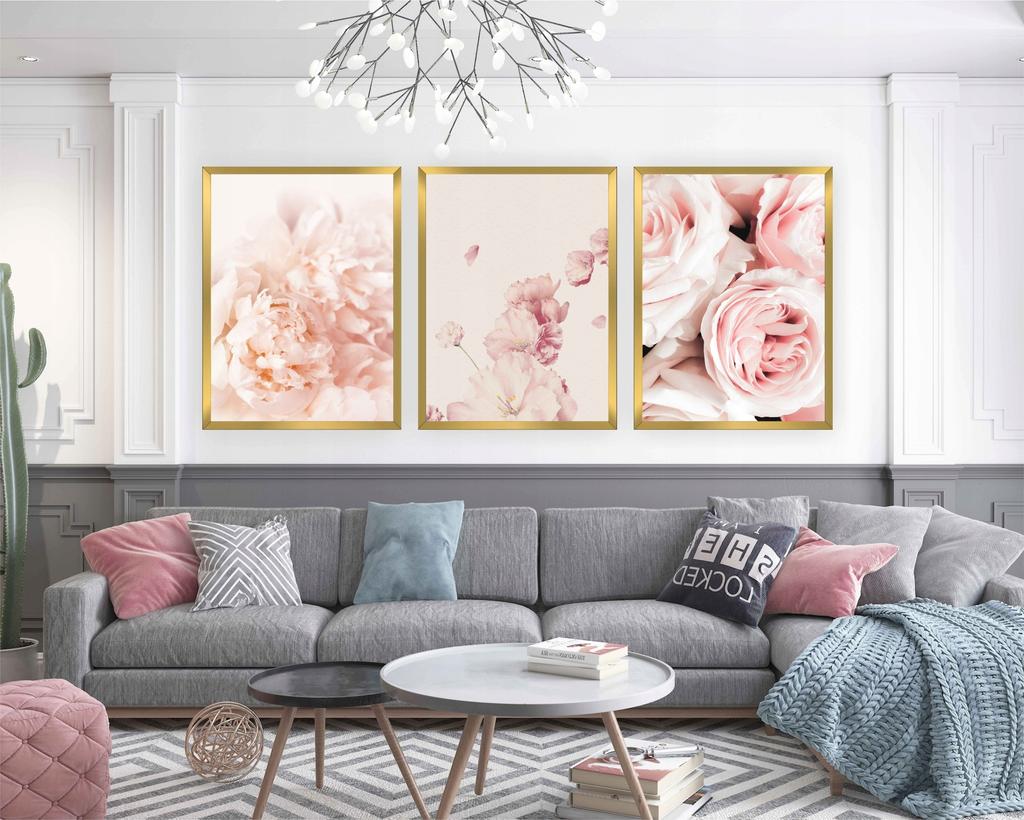 Złota rama na ścianę ramka na zdjęcie plakat 40x50cm