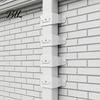 Corrosion Resistant Downspout Clip 4/8Pcs Aluminum Alloy Bracket Powder Coated Wall Mount Rain Gutter Installation Accessories Straps 2 X 3 Inch Pipe