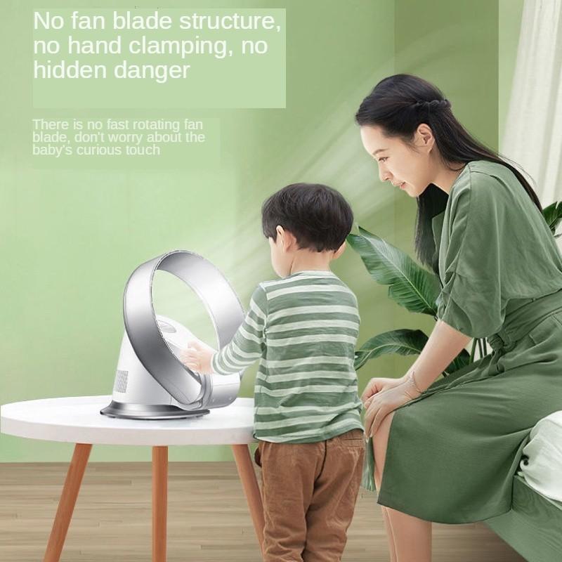 26W Household Foldable Bladeless Fan Table Wall Dual-Use Shaking Head Fan Intelligent Remote Control Silent Leafless Fan