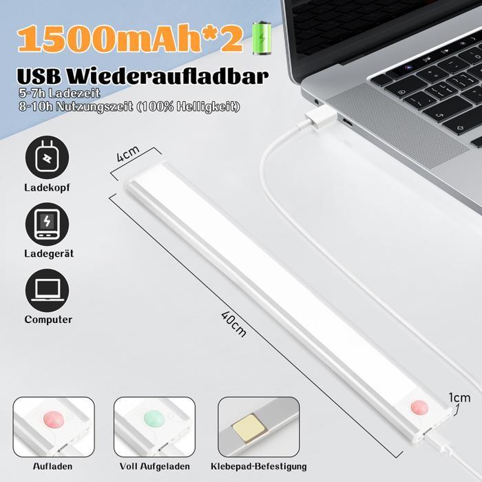 Éclairage sous meuble - NETTLIFE - 40 cm - détecteur de mouvement - dimmable - 3 températures de couleur