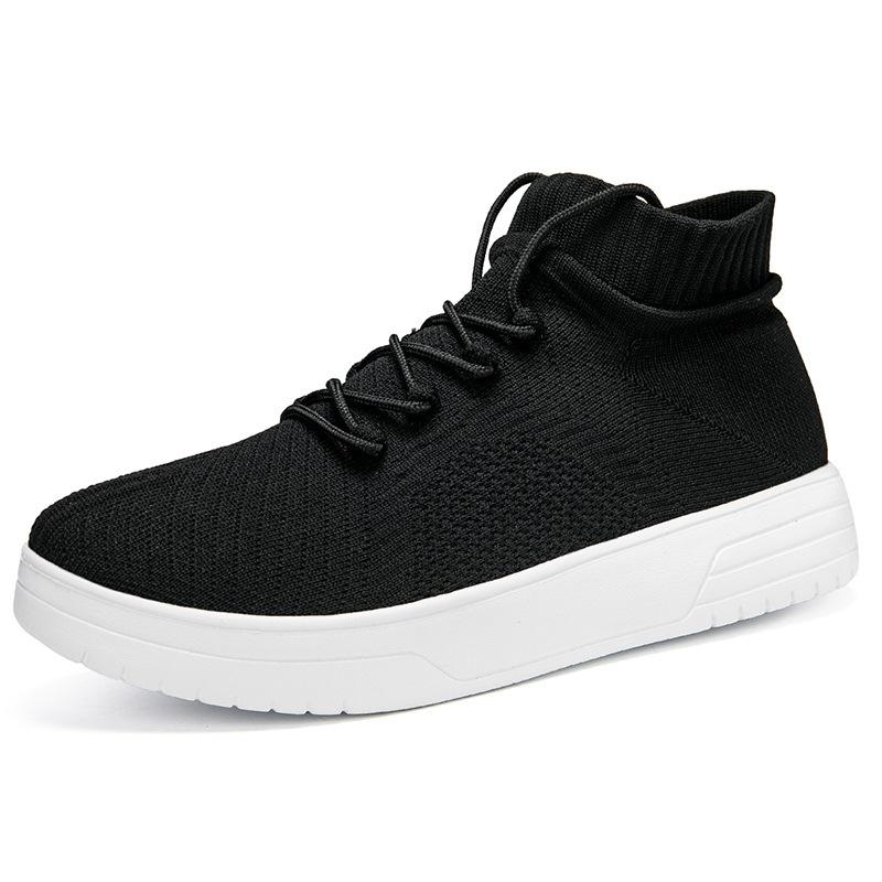 New large size sports shoes casual and light wear-resistant breathable fly-woven shoes socks shoes couple shoes