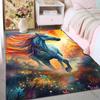 1PC Fantasy Unicorn with Rainbow Print Carpet Rug for Living Room Bedroom Sofa Doormat Home Decor Non-slip Floor Mat
