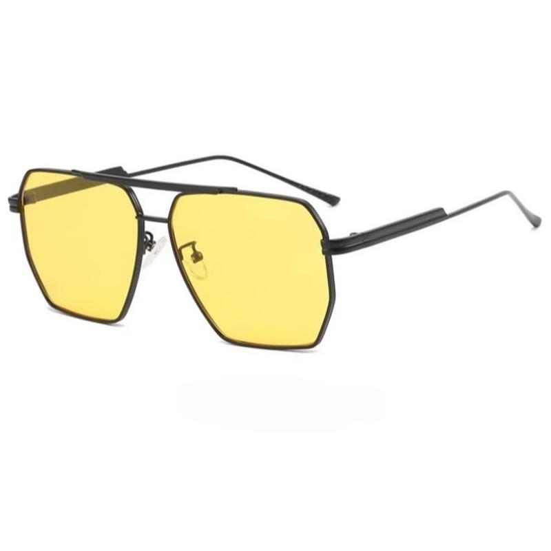 New Metal Double Beam Square Frame Women Sunglasses High Quality Men Aviator Sun Glasses Fashion Luxury Brand Designer Eyewear