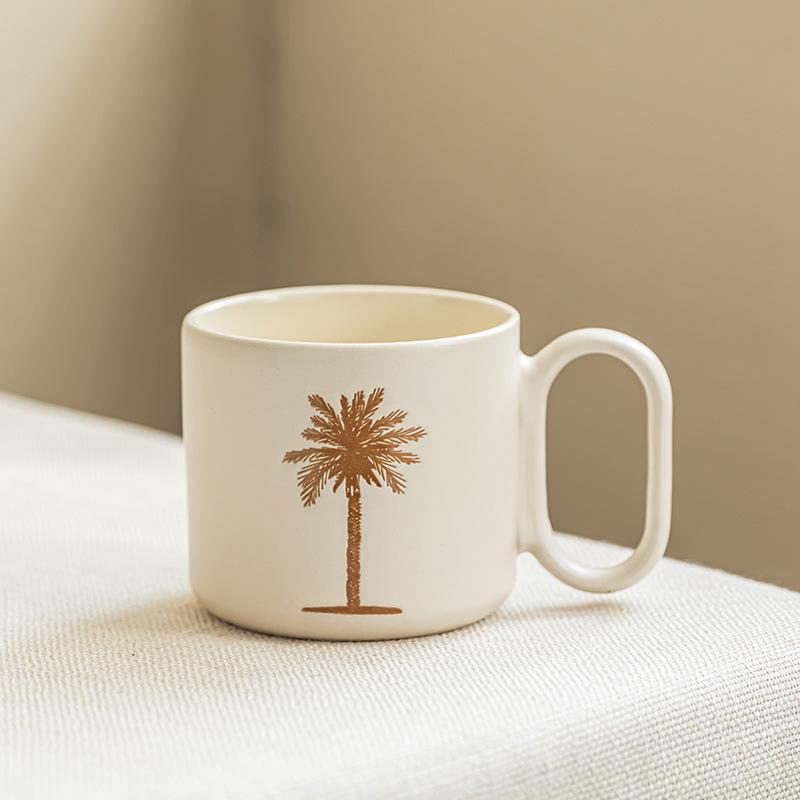 Becher Geprägte Keramiktasse Tasse Haushalt Hoher Wert Wasserbecher Kaffeetasse Milch Frühstückstasse