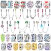 Copper Clasp Copper Cz Pave Clip Charms Daisy Beads Stopper Safety Chain Fit Original Bangle Bracelet Jewelry Clip
