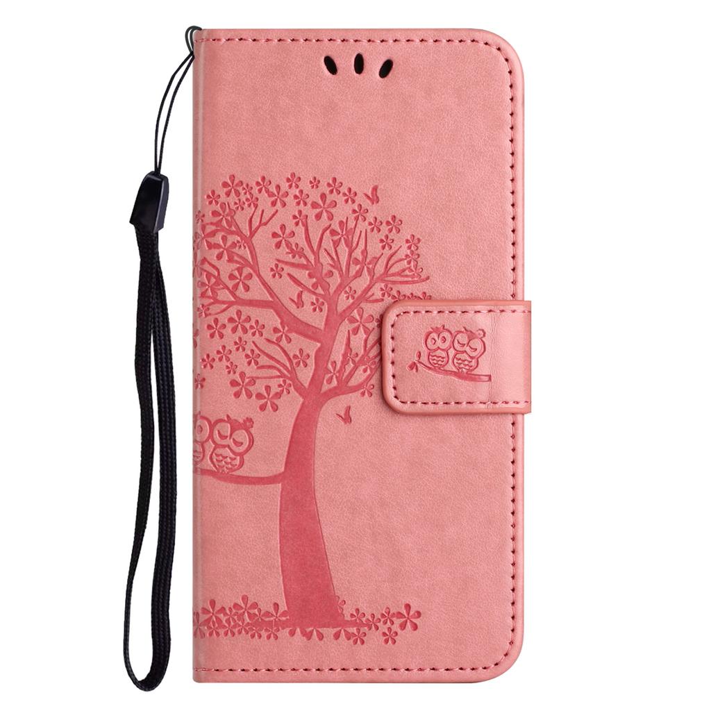 For Xiaomi Redmi Note 15 Pro 5G (Global) Case PU Leather Owl Tree Imprinted Wallet Phone Cover with Strap