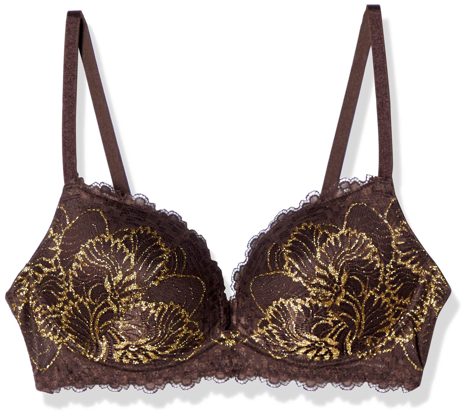 

Бюстгальтер Gunze Bra Neat Side Tuche Sweet Make Bra JB6020H Темно-коричневый D70 Без косточек [Кружево, Беспроводной] Женский