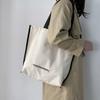 New Canvas Bag Women Shoulder Simple Letter Literary Tote Shopping Book Bag