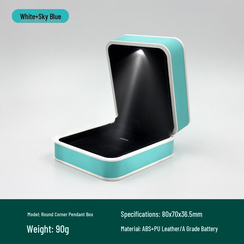 Creative LED Light Jewelry Ring Box with Illuminated Display