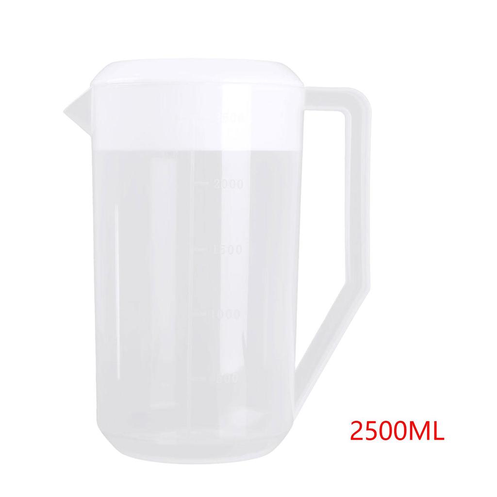 1.5/2/2.5L Plastic Water Pitcher with Handle Large Capacity Cold Kettle Ice Tea Beer Jug for Refrigerator Juice Beverage