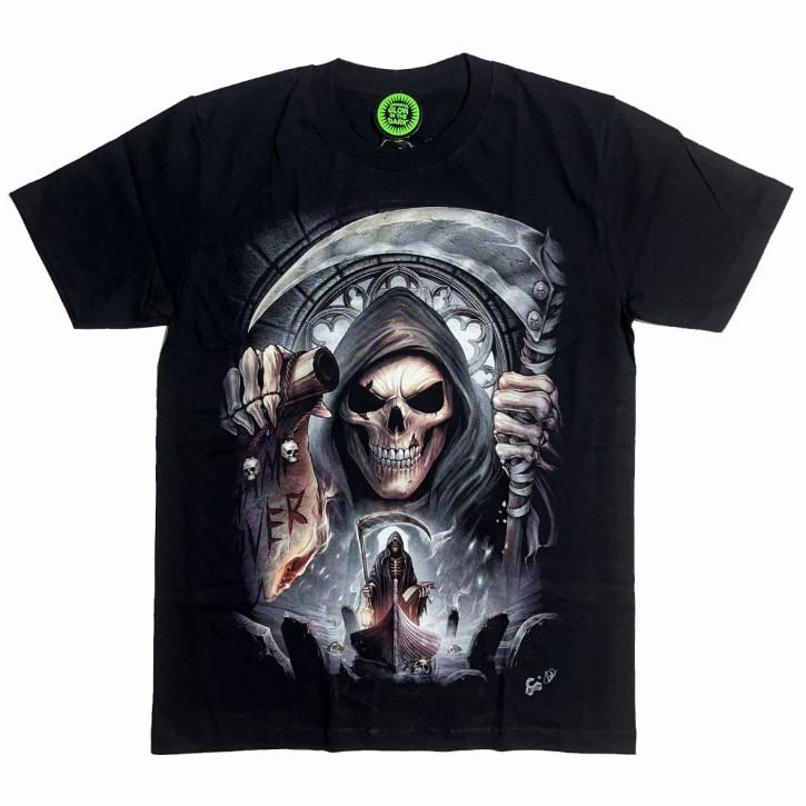 Black Grim Reaper Pure Cotton TShirt Gothic Streetwear Unisexs Fitness Muscle Style M