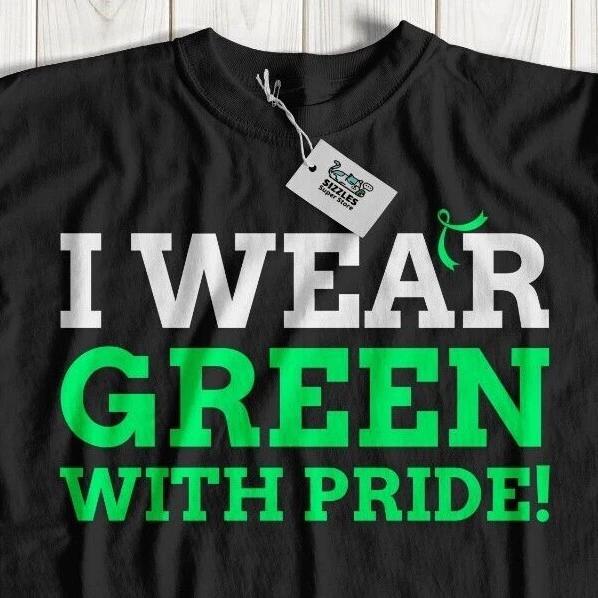 

Unisex Green Ribbon T-Shirt Cerebral Palsy Gifts & Mental Health Awareness Tee 2XL