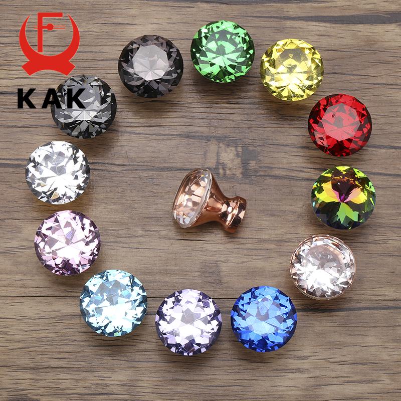 KAK 30mm Crystal Cabinet Knobs and Handles Kitchen Handles Drawer Knobs Diamond Dresser Pulls Furniture Knob Cabinet Hardware