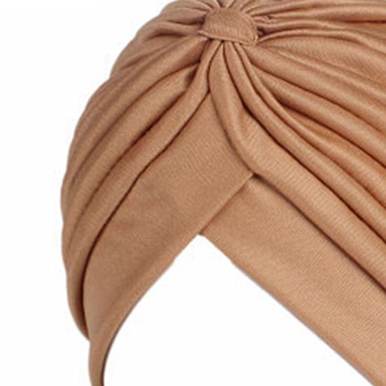 Turban Cap Solid Color Cross Shape Headdress Brimless Pure Color Beanie Headwrap Party Accessories