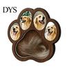 Dog Loss Keepsake Gift Wooden Paw‑Shaped Pet Memorial Picture Frame, Photo Frame with Fur Storage Compartment, Remembrance Tabletop Ornament for Cat