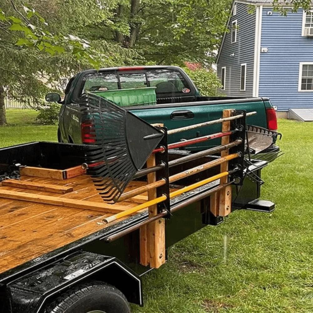 Durable Construction Tool Rack Easy To Use Heavy Duty Trailer Rack Easy Install Space Saving Landscape Truck Rack