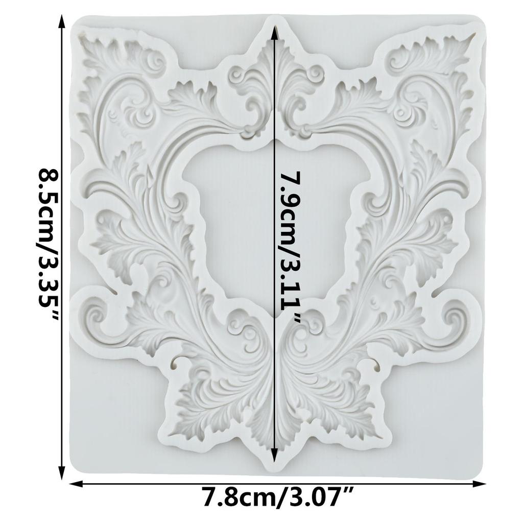 Baroque Photo Frame Silicone Molds Picture Frame Fondant Mold Cake Decorating Tools Cupcake Topper Candy Resin Clay Chocolate Gumpaste Mold