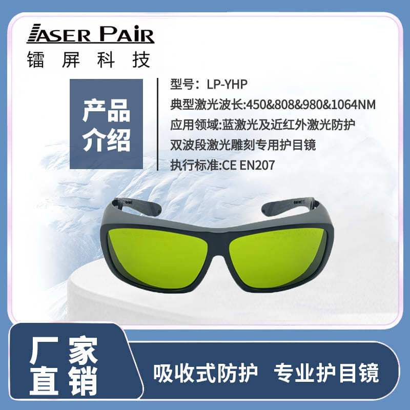 Laser safety goggles200 460nm OD6+&8001095nm Dual-band laser engraving protection