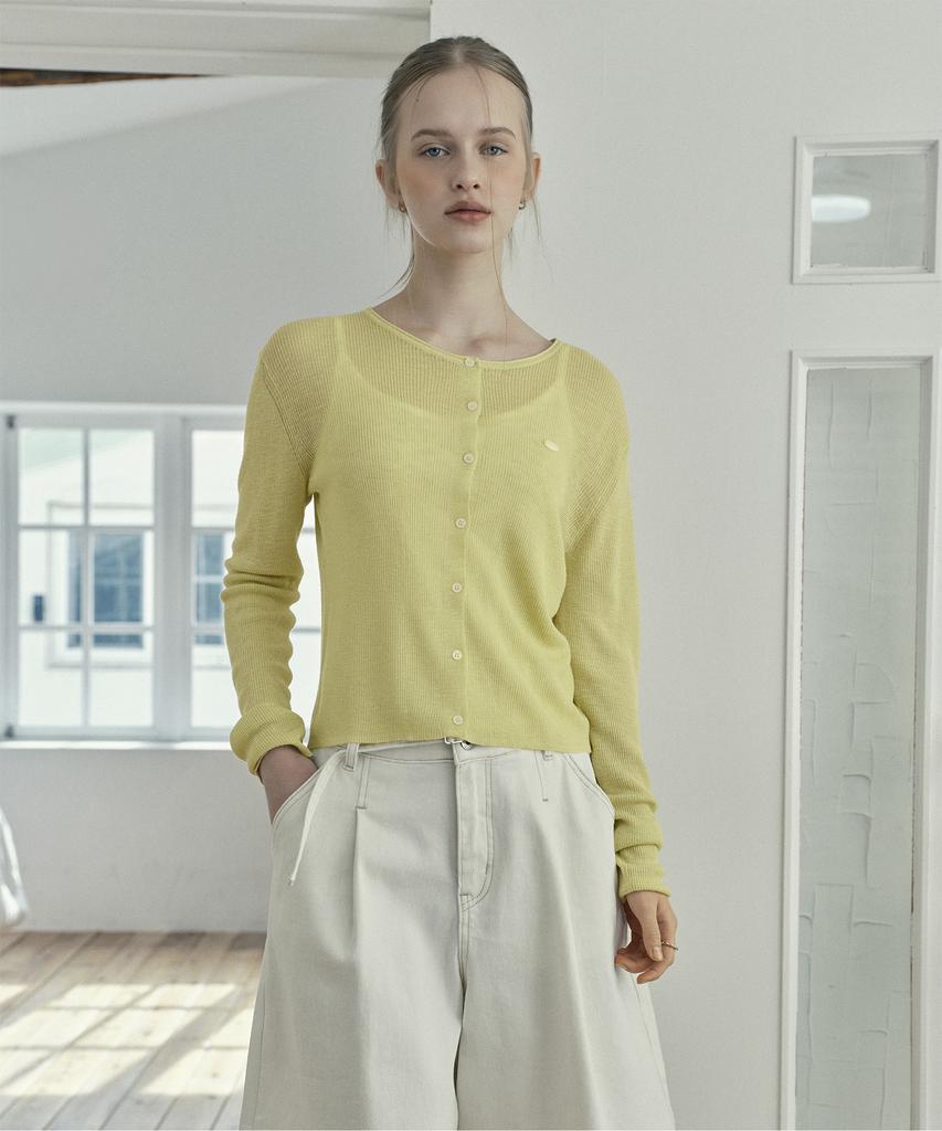 JUCYJUDY Linen Blend Knit Cardigan J1Kt322D