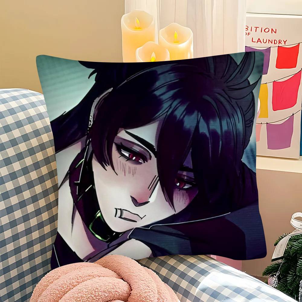 pc KKiller Chat Ronin Misaki Pillow Case Fashion Square Pillowcase Bedroom Sofa Room Ins Decoration Leisure