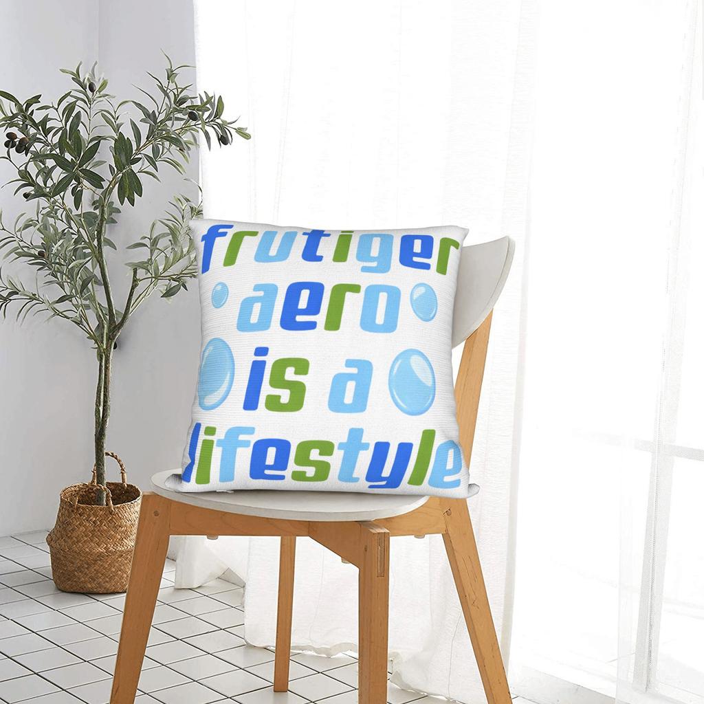 Frutiger Aero Square Pillow Case  Cushion Cover Creative Zippered Decorative Pillowcase for Home 18"x18"