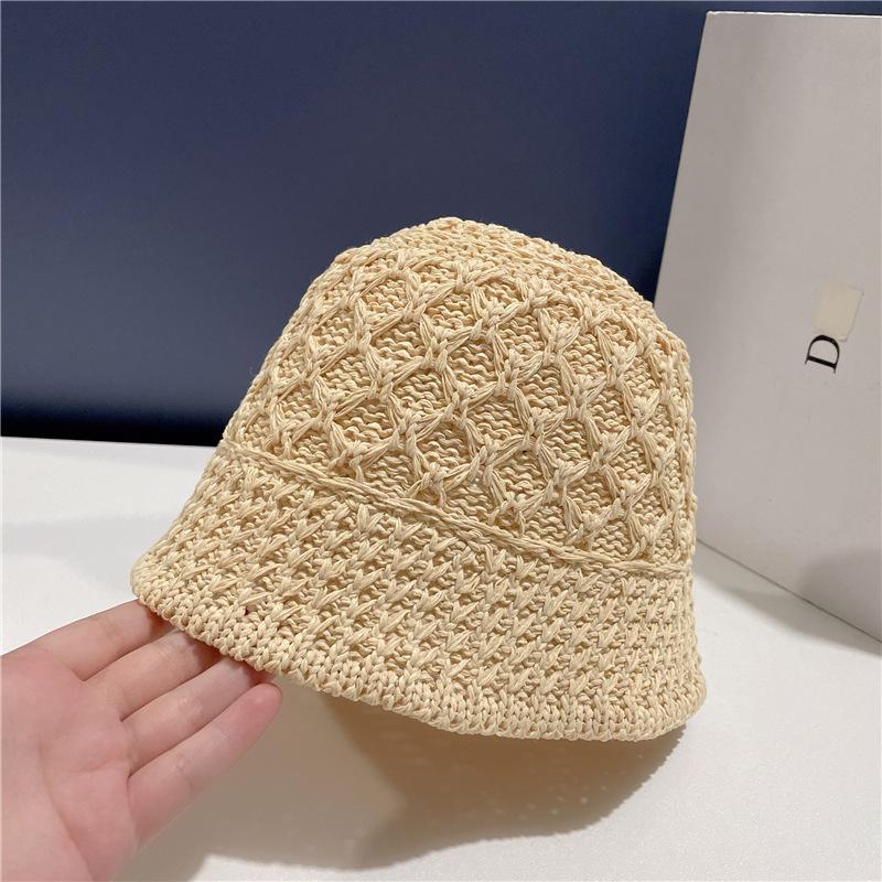 

Детская панама весна и лето универсальная шляпа-ведро с полым верхом, шляпа-ведро нишевая, соломенная шляпа, шляпа от солнца