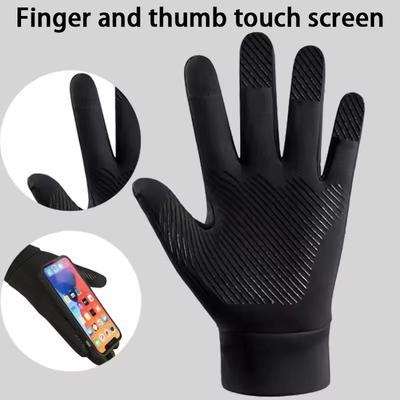 Gants Épais Antidérapants Chauds d'Hiver pour Hommes Moto Conduite Écran Tactile Imperméables Sport Ski Course Escalade Extérieur